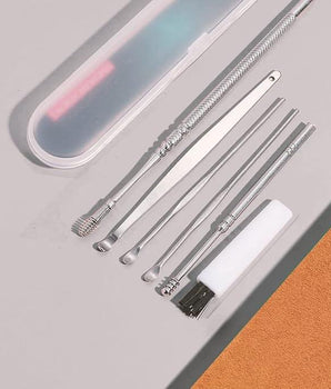 6 Pieces Ear Wax Removal Smooth Stainless Steel Kit