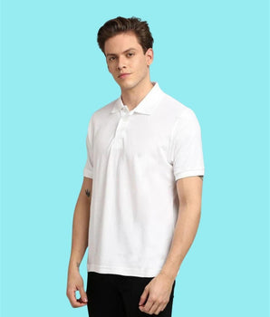 Matte Solid Half Sleeves Men's Polo T-Shirt
