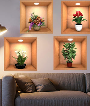 Golden 3D Wall Elegance Sticker