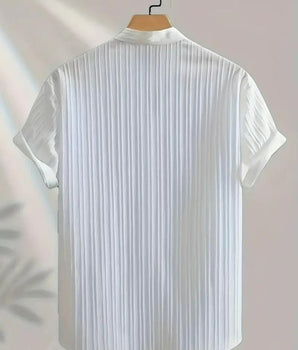 Men's Solid Retro Short Sleeves Button-Up Shirt Pack of 3