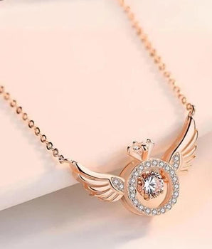 Rose Gold Angel Wings Pendant Chain