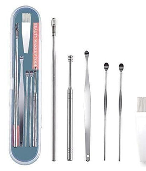 6 Pieces Ear Wax Removal Smooth Stainless Steel Kit
