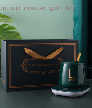 Electric Cup Warmer Set With Spoon