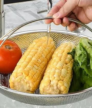Stainless Steel Draining Rinsing Washing Ideal for Kitchen Vegetables Fruits
