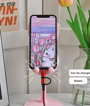 Adjustable Rabbit Cartoon Phone Stand