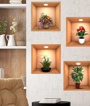 Golden 3D Wall Elegance Sticker