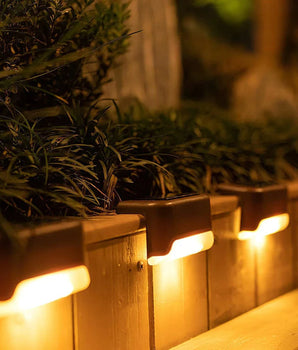 Solar Stair Lights : Auto Light Up In The Dark